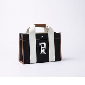Stylish Black and White Tote Bag
